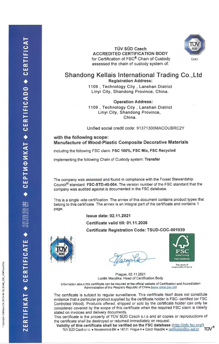 FSC CERTIFICATION