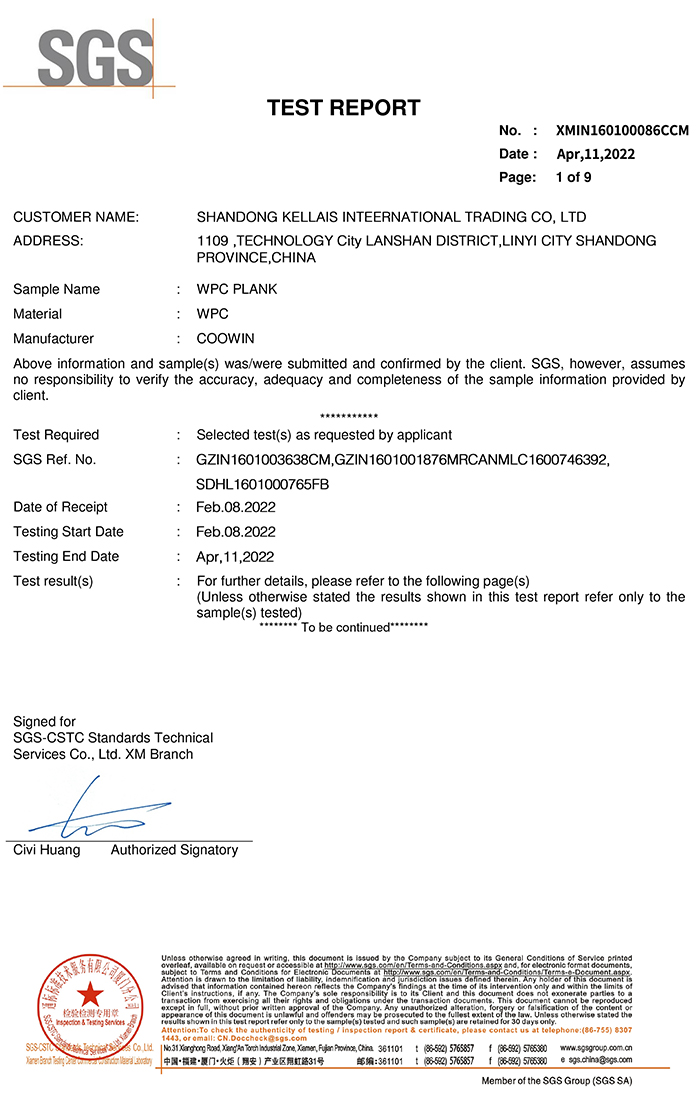 TEST REPORT1